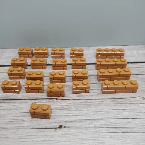 LEGO Medium Nougat Brick, Modified 1x2 & 1x4 with Masonry Profile 98283 Lot 21