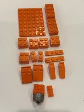 LEGO 18 orange planks blocks pieces parts lot
