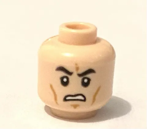 LEGO Male Minifig Nougat Head Upset Angry Mad Threatening Sinister Mean Criminal