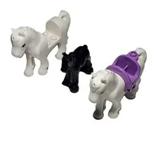 lego Lot Of 3 Horses Friends NEW LISTING 06/10/2026 White Black 1 With Saddle