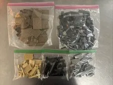 LEGO genuine authentic Gray, light gray, sand (tan), and black pieces and plates