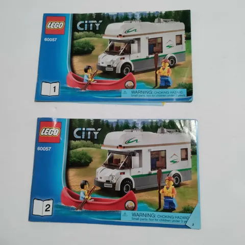 LEGO 60057 City Camper Van Book 1 & 2 Instructions Manual ONLY - NO BRICKS