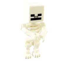 LEGO® White Skeleton Minifigure™ Curved Arms min011 Minecraft