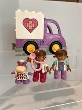 LEGO DUPLO Disney Doc McStuffins Doc's Pet Vet Care Figures Hallie Ambulance Lot