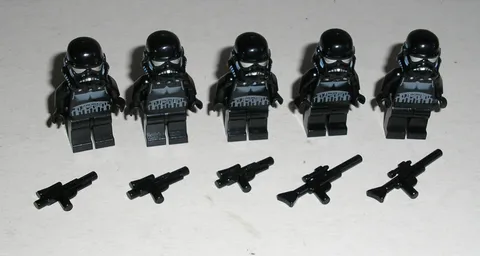2007 Lego Star Wars IMPERIAL SHADOW TROOPER Lot of 5 Minifigures 7664 7607