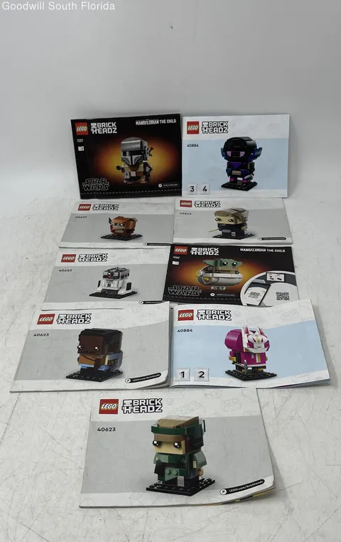 Lego Brickheadz Multicolor Manual & Guide Book Lot Of 9 Pieces
