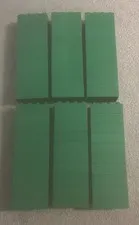 Lego Duplo - Lot Of (60) Vintage Dark Green 4x2 Stud Brick Pieces
