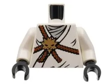 LEGO® Part 973pb0828c01 - Torso Ninjago Reddish Brown Rope - Zane
