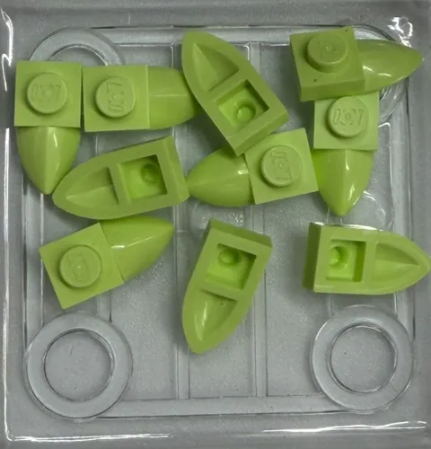 LEGO Plate, Modified 1 x 1 Tooth, 49668, Yellowish Green, QTY 10 Free Shipping