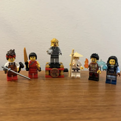 LEGO NINJAGO Minifigure Master Earth Kai Nya Maya Ray 71858 15th Anniversary Set
