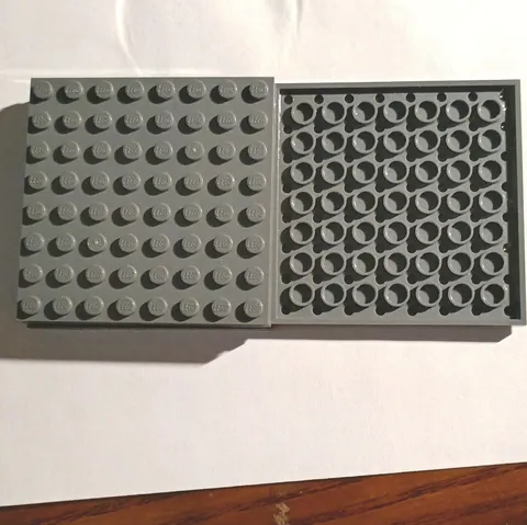 LEGO Gray Baseplate Lot, Stackable Plastic Base Plates, many sizes