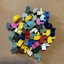 Lot Of 40 LEGO Parts 6091 Brick Modified 1 x 2 x 1 1/3 w Curved Top