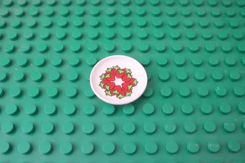 Duplo House Strawberries Fruit Plate Dish White Food Hearts Candy Treats Desert