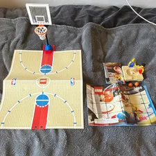 LEGO Sports NBA 3428 set Lot 2 Minifigures #7 Blue #8 Red Basketball