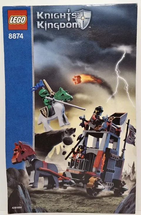 Lego Castle Knights Kingdom Battle Wagon Instruction Manual For Set 8874