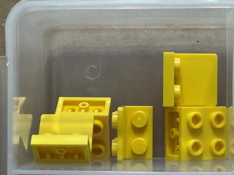 LEGO Parts - Yellow Bracket 1 x 2 - 2 x 2 Inverted - No 99207 - QTY 5