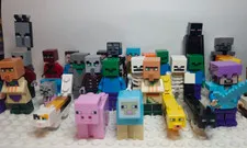 LEGO Minecraft Minifigure Lot Steve Alex Enderman Animals Accessories 30+ Pcs