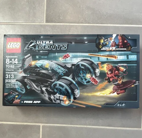 LEGO Ultra Agents 70162 Infearno Interception 313 pcs 8-14 Sealed