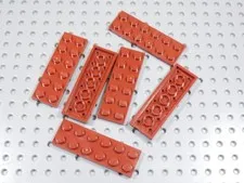 LEGO Lot of 6 Dark Red 2x6 Plates BD