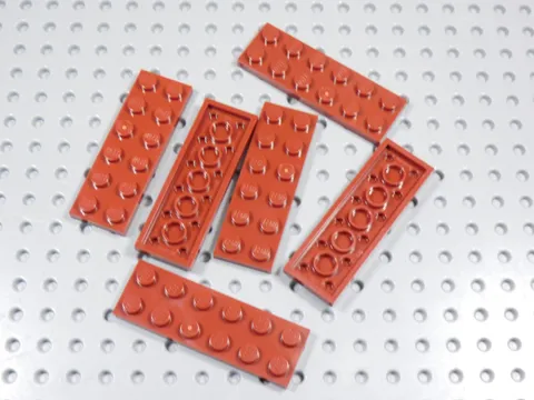 LEGO Lot of 6 Dark Red 2x6 Plates BD