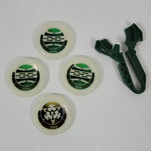LEGO Bionicle DARK GREEN Matoran Kanoka Disk Launcher GITD Throwing Part 47304