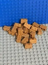 LEGO 1x2 nougat masonry Brick Building Pieces Bulk Lot - 25 Pieces
