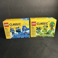 2 LEGO Classic (11006) & (11007) Creative Bricks Building Toy Set 52 & 60 Pieces