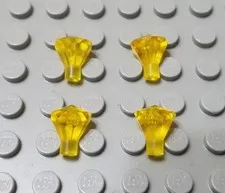 LEGO City Lot of 4 Translucent Yellow Minifigure Jewel Crystals