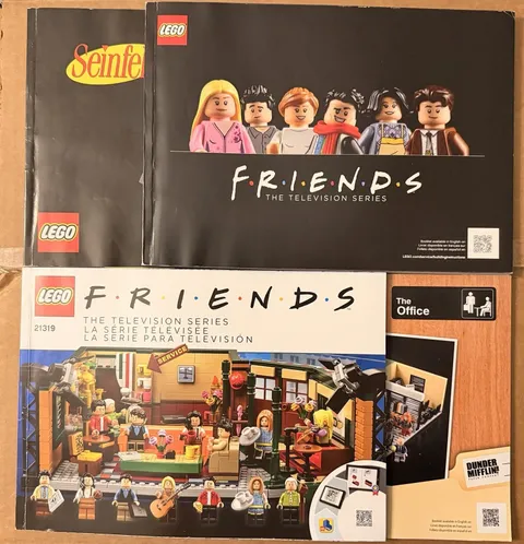 LEGO Ideas Sitcom Friends, Seinfeld, The Office - Instruction Booklets LOT of 4