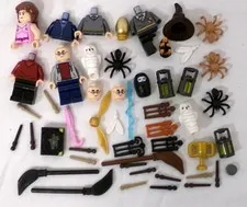 LEGO Harry Potter Part Lot Wands Brooms Spiders Harry Hermione Lantern