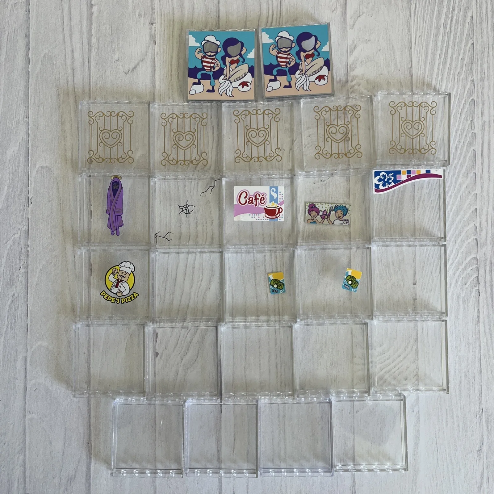 LEGO LOT 26 PCS TRANS CLEAR 1X6 WINDOW PANEL VARIETY BUILDING PIECES