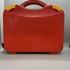 LEGO Red Travel Carrying Case Storage Container With Dividers Missing 1