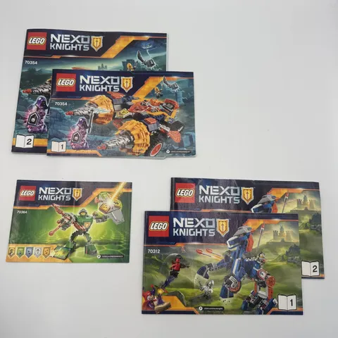 Lego Nexus Knights Instruction Manuals 70354, 70312, 70364