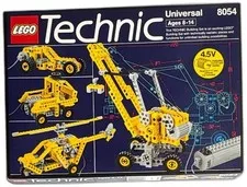 LEGO Technic 8054 Universal Set 1989 Vintage 204 Pieces With 4.5V Motor