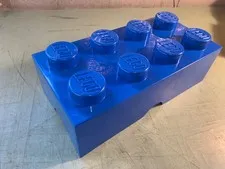 Life Size LEGO Storage Container Brick Block Box Blue 8 stud LID ONLY