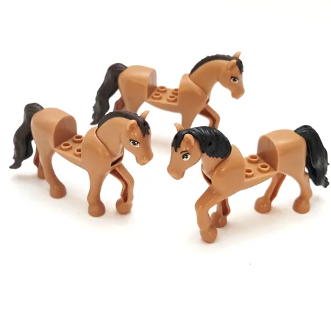 LEGO FRIENDS Horse Lot - 3 Horses w/ Moveable Necks Equestrian Bundle
