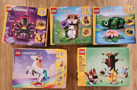 Lego Set Creator Spider Turtle Hamster Spring Animal Playground Unicorn New