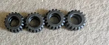 4x Lego Black Tires offset tread 6015 ***retired***