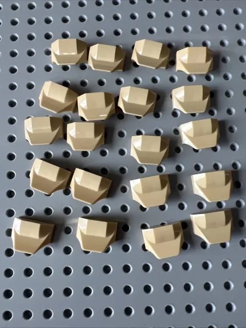 LEGO 47458 Tan Slope Curved 1x2x2/3 Wing End Replacement Parts 20pcs Flower