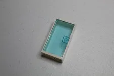 Lego Door Frame White 60599 + Trans Blue Glass Door
