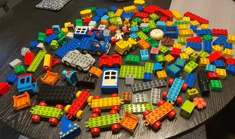 Lego Duplo Brick 150 + Bricks Bulk Lot Parts Random Trains, Ect