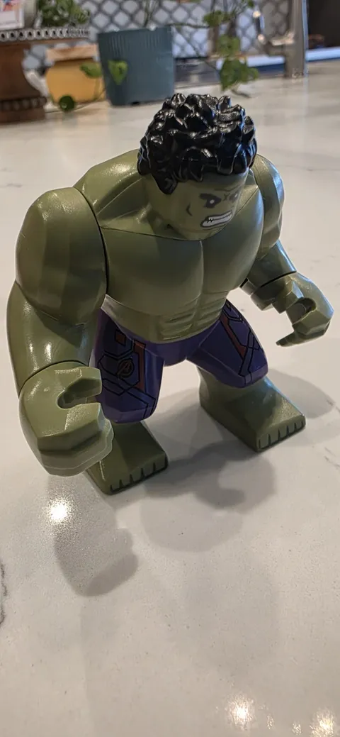 LEGO Hulk Minifigure Marvel Super Heroes Avengers Purple sh173 76031 76041 Large