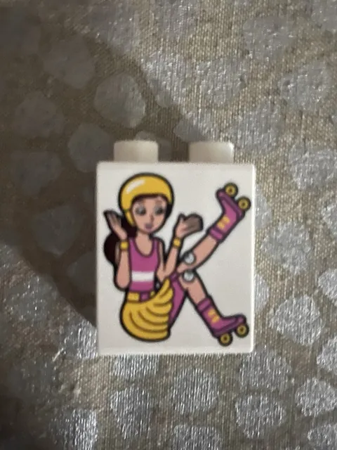 Lego Duplo Injured Roller Skater Skating Girl Doc Mcstuffins Printed Block