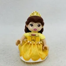 Lego Duplo Belle Mini Figure 3” Princess Beauty Beast Disney Skirt Dress Yellow