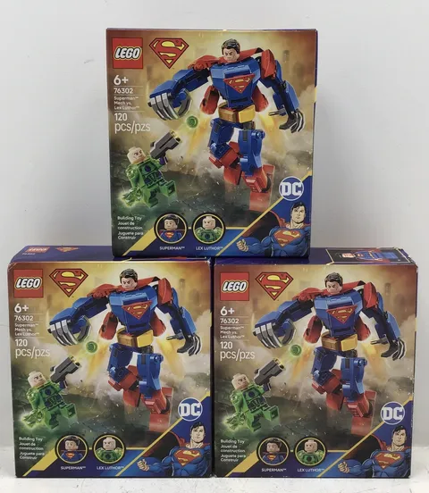 LEGO Super Heroes Superman Mech Vs. Lex Luthor (76302) 120 Pieces - Lot Of 3