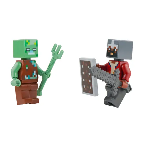 Minecraft Mini Set Brave Hero vs. Drowned! - NEW! Lot 1x
