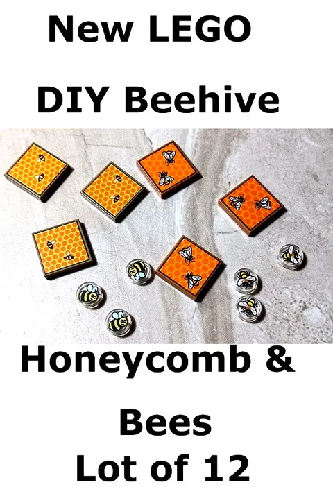 New LEGO Beehive DIY Kit Build Create your Hive Assorted Bees Swarm Lot of 12