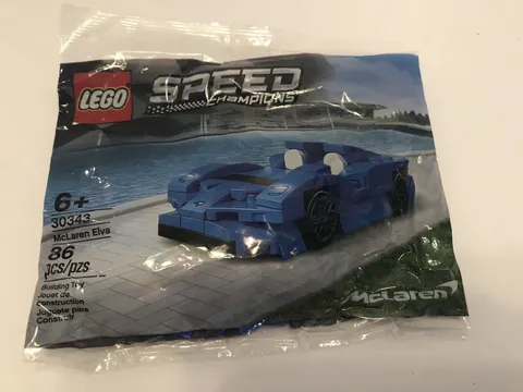 This Lot Is For (1) LEGO Poly Bag Set #30343 86 Pc.'s McLaren Elva  Blue