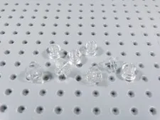 LEGO Lot of 8 Trans Clear 1x1 Round Plates w/ Pin BA