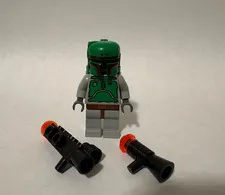 LEGO Star Wars Boba Fett Minifigure Bluish Grays sw0002a 6209 6210 Slave I Barge